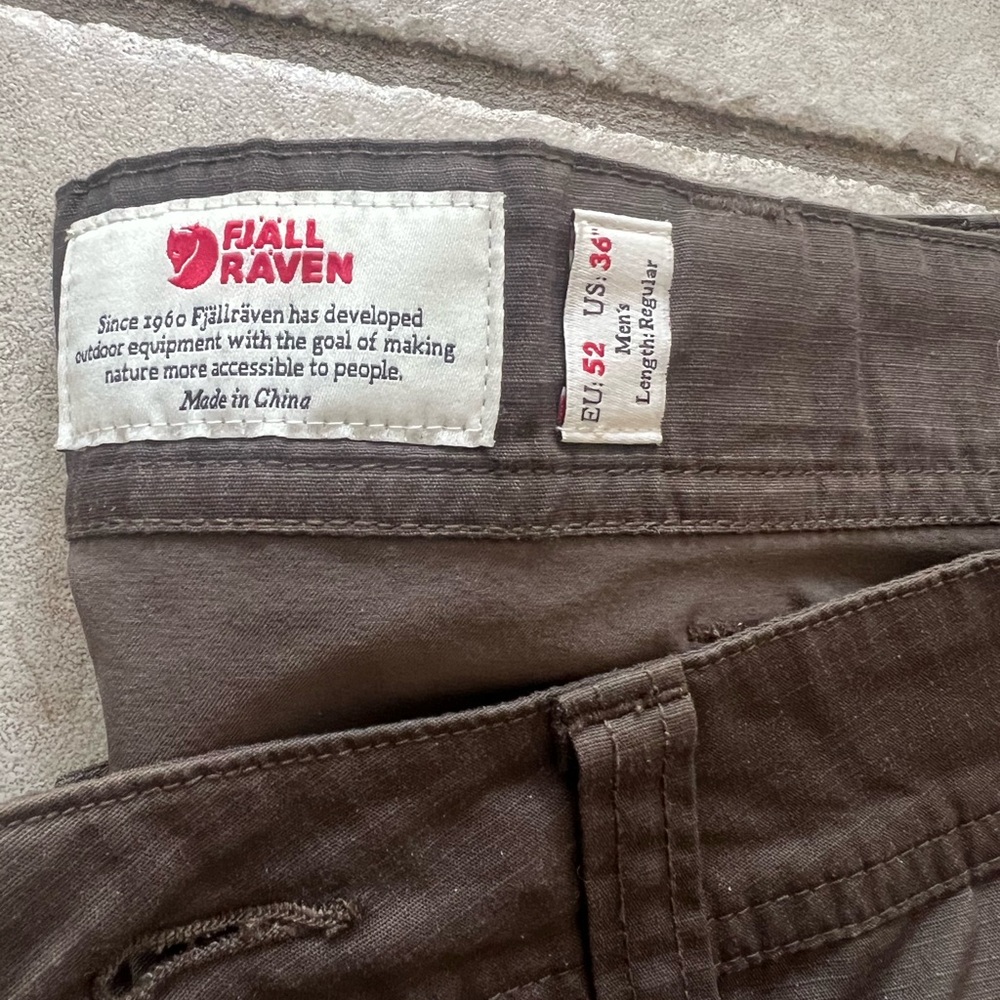 Fjallraven Brown Cargo Pants Outdoor Adventure Essential - Picture 2 of 5
